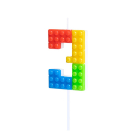 Είδη Πάρτυ - Κερί Νούμερο "3" Lego - Κωδικός: 129555 - SmileStore